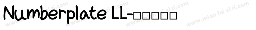 Numberplate LL字体转换